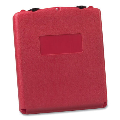 Justrite Document Storage Box for SDS Sheets, Larger-Sized, Lockable Front Opening, SDS Binder, Single Label Pack, Polyethylene, Red (400-S23306)