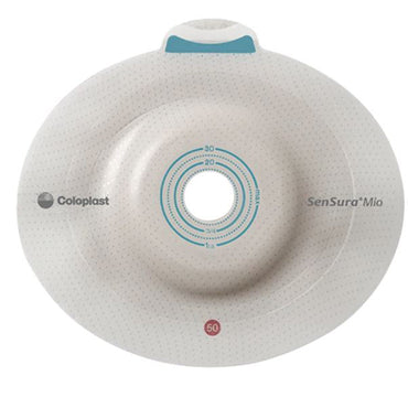 SenSura® Mio Click Ostomy Barrier Trim to Fit, Extended Wear Elastic Adhesive 50 mm Flange Red Code System 5/8 to 1-3/16 Inch Opening (995407_BX)