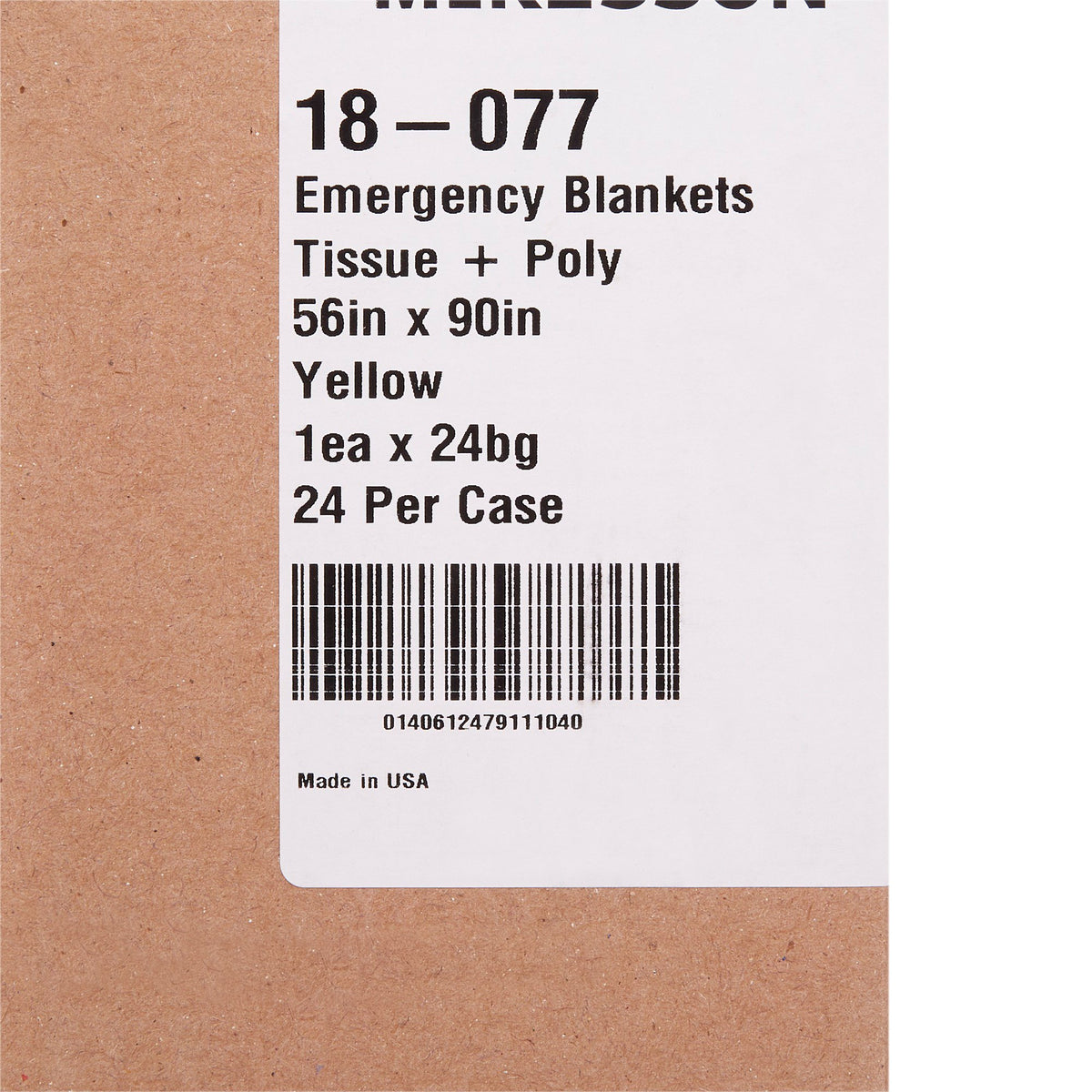 McKesson Emergency Blanket 56 X 90 Inch Tissue / Poly Laminate 10 oz. (440936_CS)