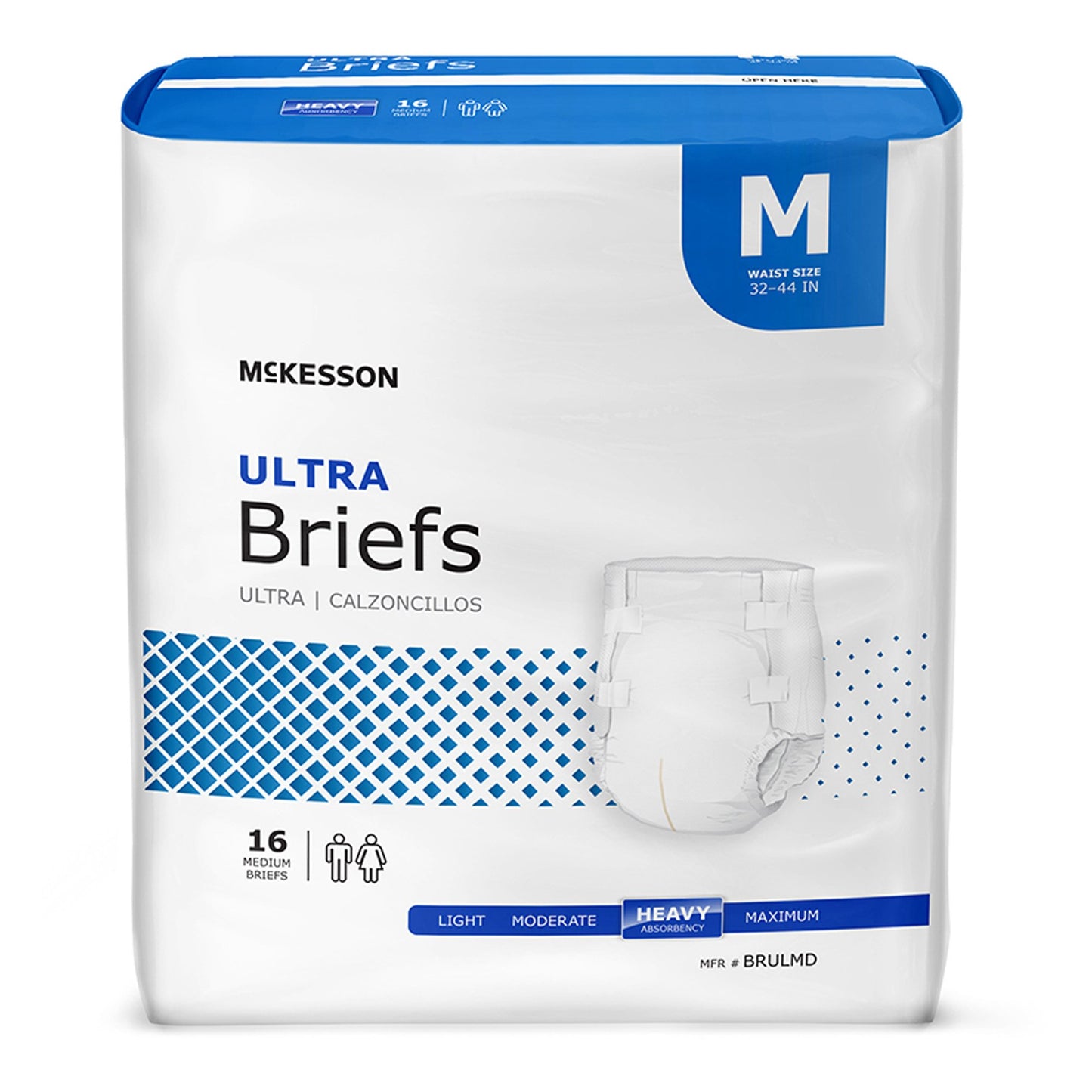 McKesson Ultra Unisex Adult Incontinence Brief Medium Disposable Heavy Absorbency (800832_CS)