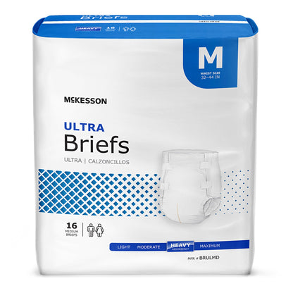 McKesson Ultra Unisex Adult Incontinence Brief Medium Disposable Heavy Absorbency (800832_CS)
