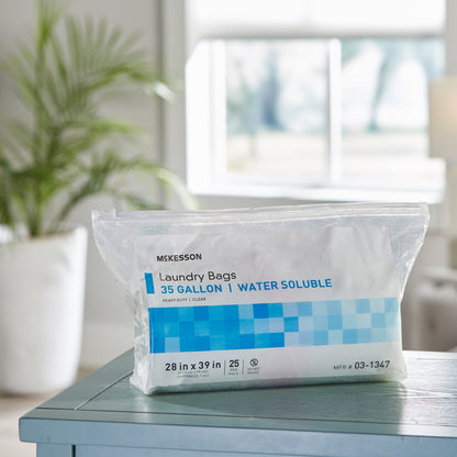 McKesson Hot Water Soluble Laundry Hamper Bag 30 to 35 gal. 28 X 39 Inch Disposable (1147894_PK)
