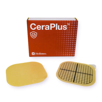 CeraPlus™ Ostomy Barrier Trim to Fit, Extended Wear Hydrocolloid Up to 3-1/2 Inch Opening 4 X 4 Inch (1226622_BX)