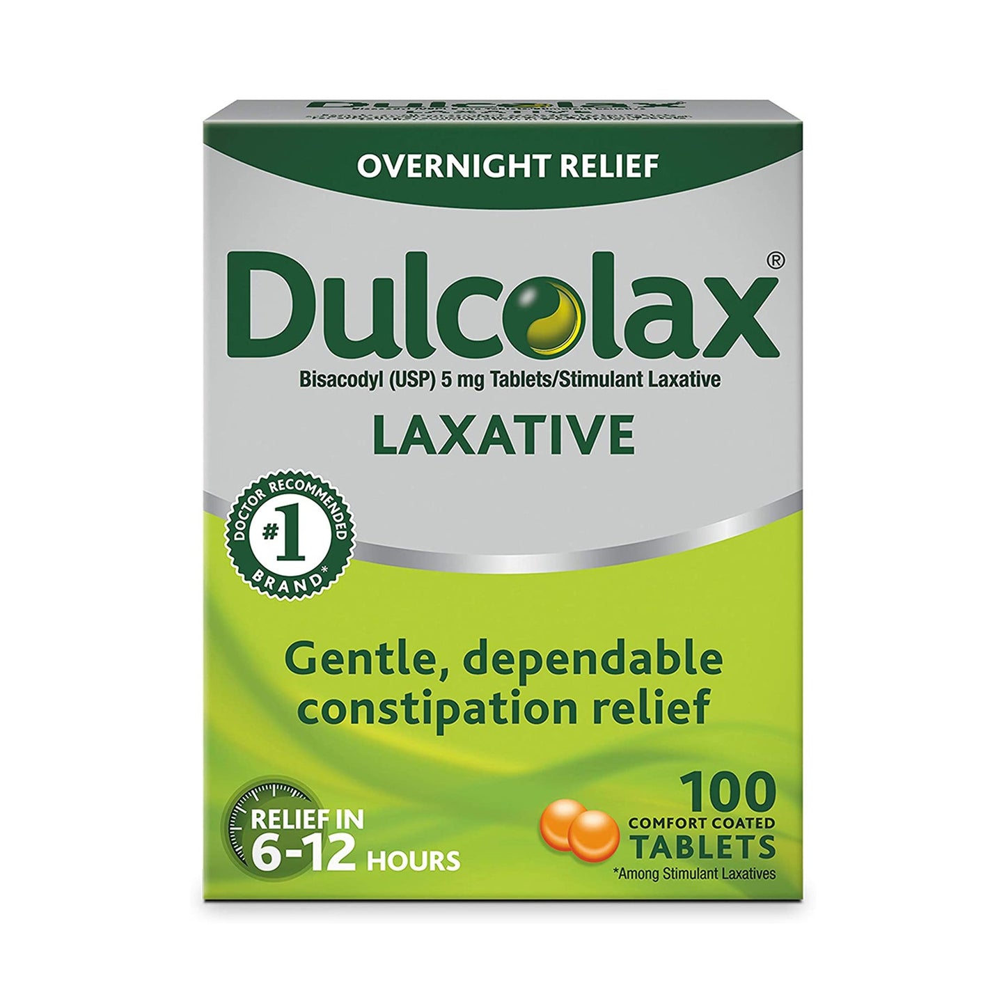 Dulcolax® Laxative Tablet 100 per Box 5 mg Strength Bisacodyl USP (463488_BT)