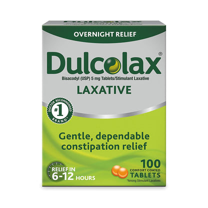 Dulcolax® Laxative Tablet 100 per Box 5 mg Strength Bisacodyl USP (463488_BT)
