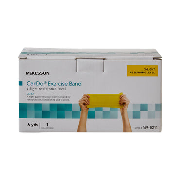 McKesson CanDo® Exercise Resistance Band Yellow 5 Inch X 6 Yard X-Light Resistance (1073317_EA)