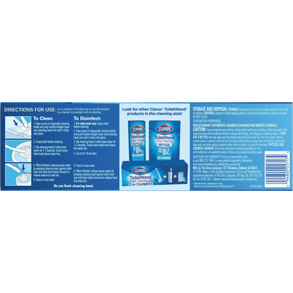 Clorox® Toilet Bowl Cleaner Disinfecting Refill Pads Blue / White, 3 Inch, Sponge Head (1217653_PK)