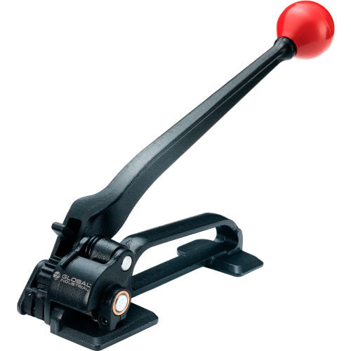 Global Industrial Feedwheel Tensioner For 3/8 - 3/4"W Steel Strapping, Black/Red (WB412414)