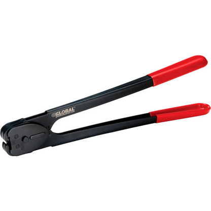 Global Industrial Crimper For 3/4"W Steel Strapping, Black/Red (WB412416)