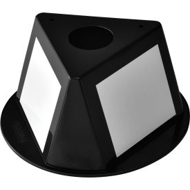 Global Industrial Inventory Control Cone W/ Dry Erase Decals, Black (WB412418)