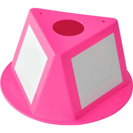 Global Industrial Inventory Control Cone W/ Dry Erase Decals, Hot Pink (WB412424)
