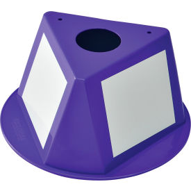Global Industrial Inventory Control Cone W/ Dry Erase Decals, Purple (WB412428)