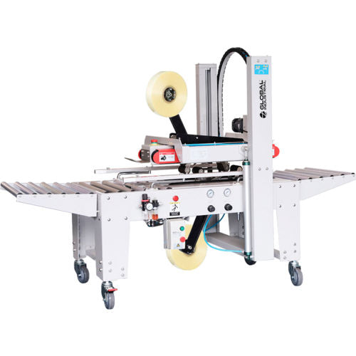 Global Industrial Semi-Automatic Random Case Sealer, Top & Bottom Belt Drive, Universal Heads (WB412559)
