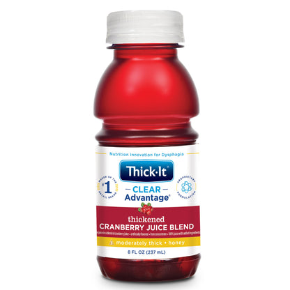 Thick-It® Clear Advantage® Thickened Beverage 8 oz. Bottle Cranberry Flavor Liquid IDDSI Level 3 Moderately Thick/Liquidized (803172_EA)