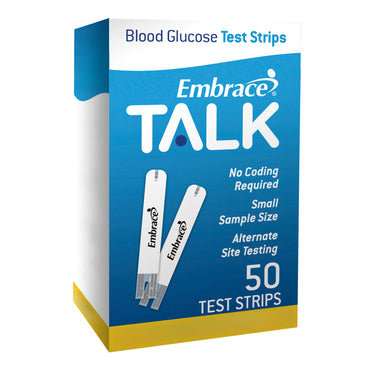 Embrace Blood Glucose Test Strips 50 Strips per Pack (1159731_BX)