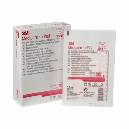 3M™ Medipore™ Composite Dressing 3-1/2 X 4 Inch Rectangle Sterile Nonwoven Backing (315360_EA)