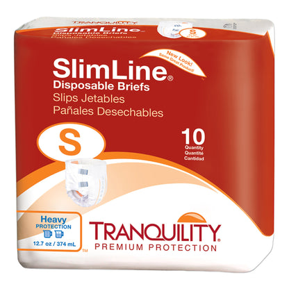 Tranquility® Slimline® Unisex Adult Incontinence Brief Small Disposable Heavy Absorbency (406420_PK)