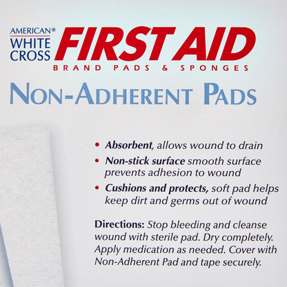 American White Cross Non-Adherent Dressing 3 X 4 Inch Sterile 1 per Pack (142142_BX)