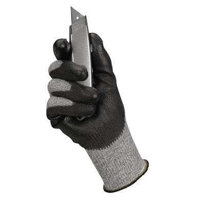 Ansell G60 Level 5 Cut Resistant Glove with Dyneema Fiber, Size 11, Salt and Pepper/Black (412-98239)