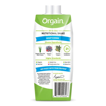 Orgain® Organic Nutritional Shake Oral Supplement Strawberries and Cream Flavor Liquid 11 oz. Carton (1039283_PK)