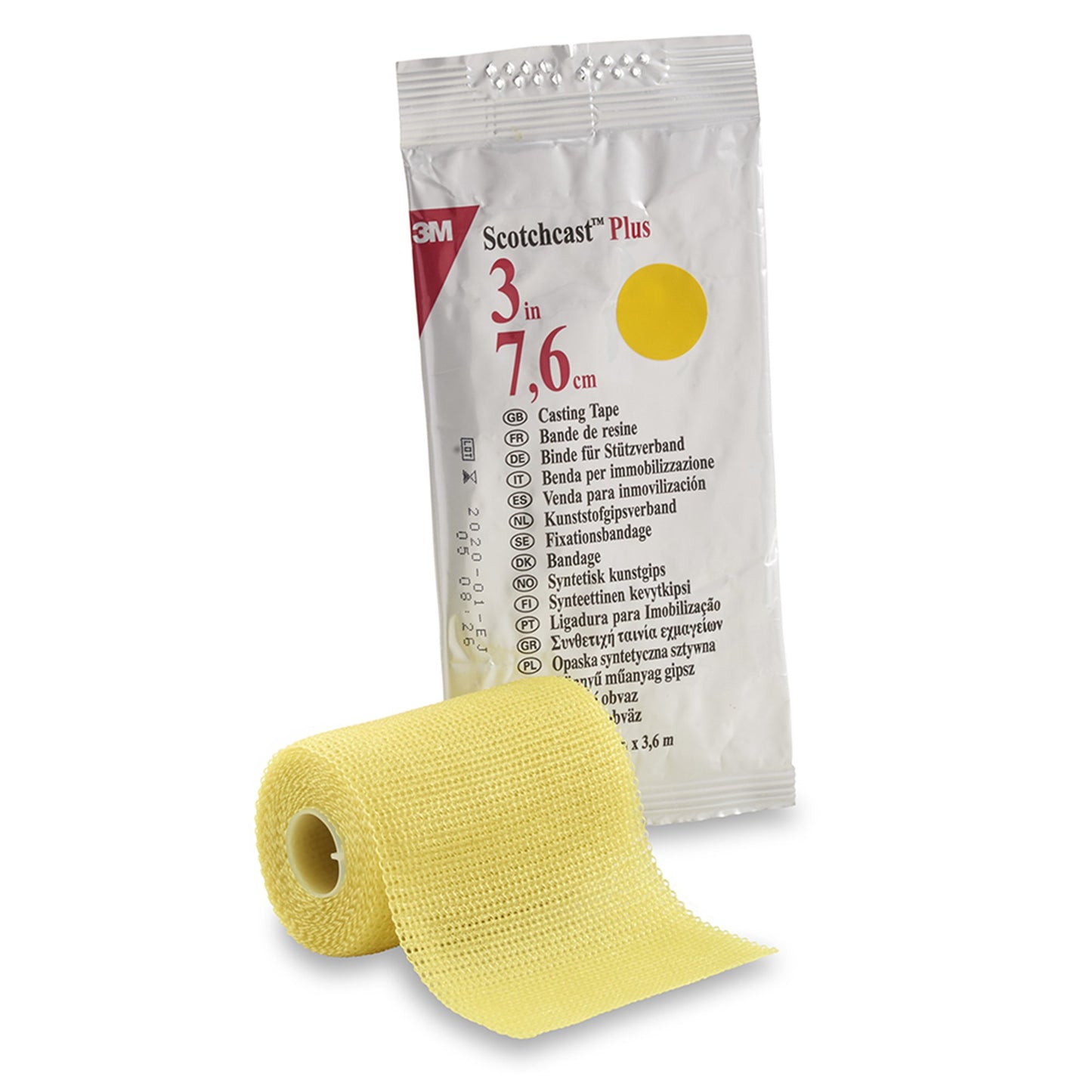 3M™ Scotchcast™ Plus Cast Tape 3 Inch X 12 Foot Fiberglass / Resin Yellow (201240_BX)
