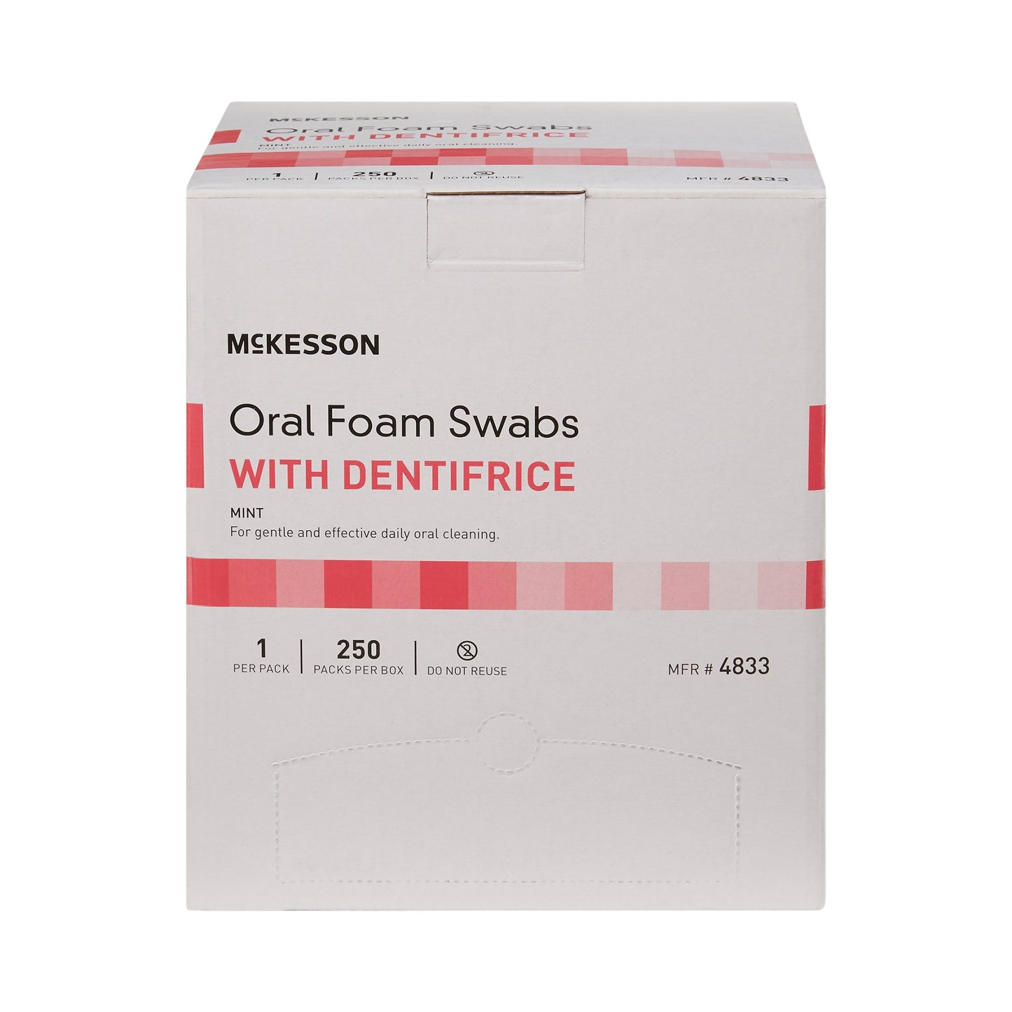 McKesson Oral Swab Dentifrice Foam Tip 1 per Pack (864692_CS)