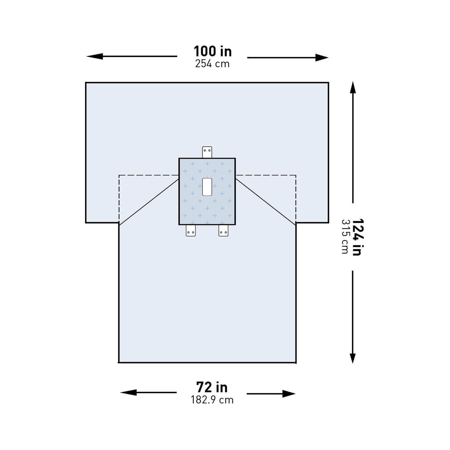 McKesson Abdominal Drape Pediatric Laparotomy Drape 100 W X 72 W X 124 L Inch Sterile (1101273_PK)