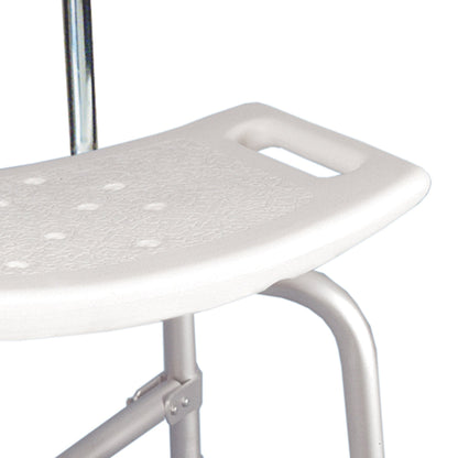 McKesson Bath Bench Without Arms Aluminum Frame With Backrest 20 Inch Seat Width 500 lbs. Weight Capacity (1205414_CS)