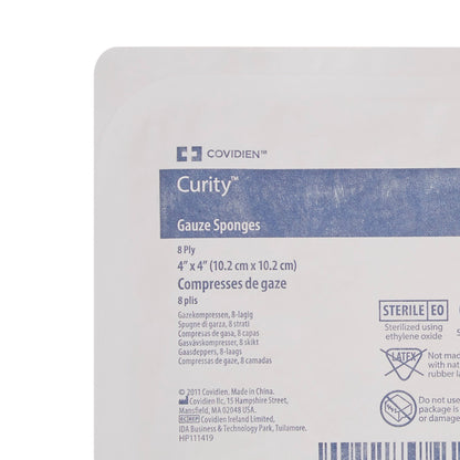 Curity™ Gauze Sponge 4 X 4 Inch 8-Ply Sterile 10 per Tray (224685_TR)