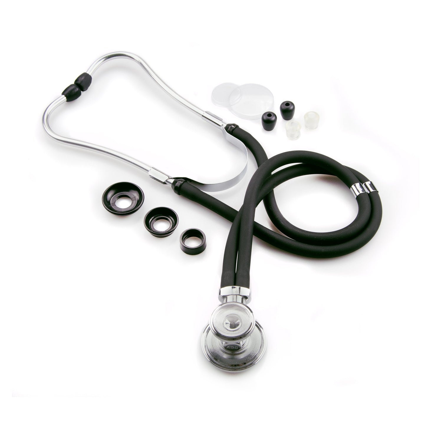 McKesson Sprague Stethoscope Black 2-Tube 16 Inch Tube Double Sided Chestpiece (761428_EA)