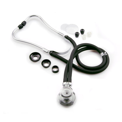 McKesson Sprague Stethoscope Black 2-Tube 16 Inch Tube Double Sided Chestpiece (761428_EA)