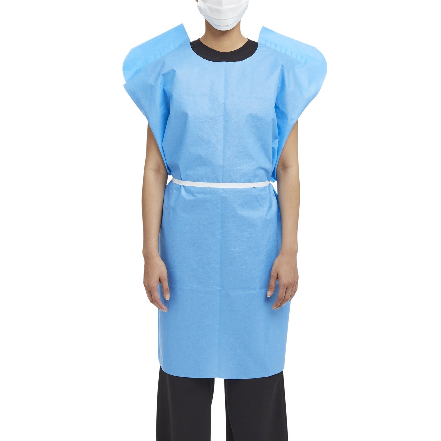 McKesson Patient Exam Gown One Size Fits Most Blue Disposable (146460_CS)
