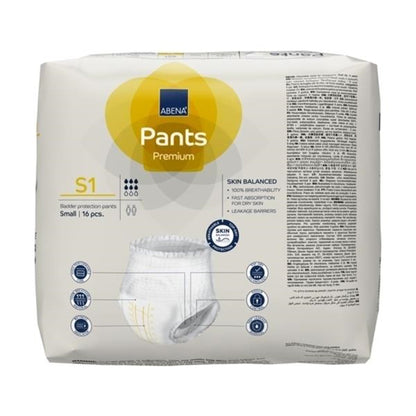 Abena® Premium Pants S1 Unisex Adult Absorbent Underwear Pull On with Tear Away Seams Small Disposable Heavy Absorbency (1218226_PK)