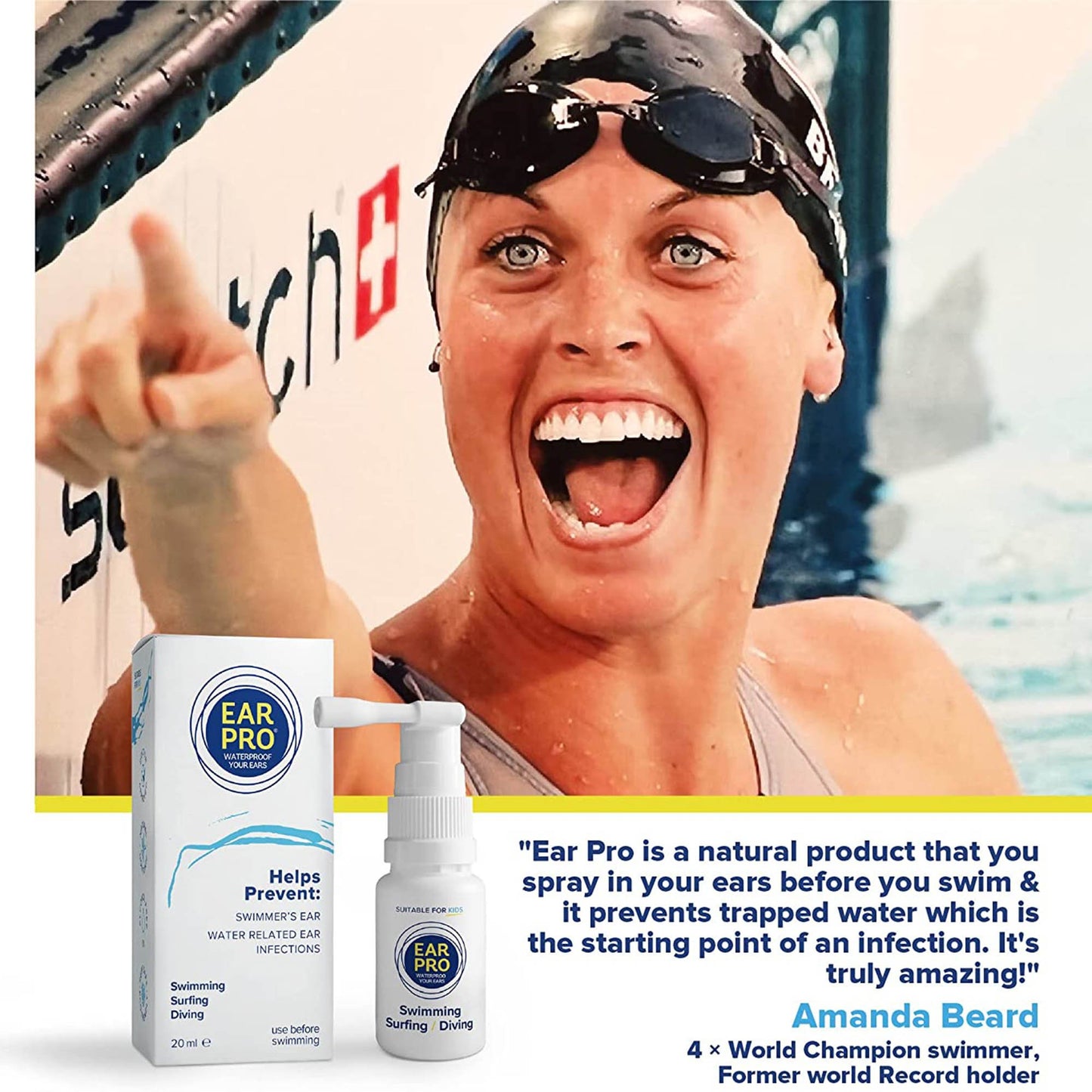 Ear Pro® Ear Waterproof Spray 20 mL Liquid Medical Grade Mineral Oil / High Grade Organic Oregano Oil (1214046_EA)