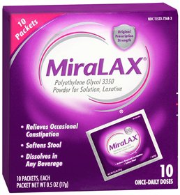 MiraLAX® Laxative Powder 10 per Box 17 Gram Strength Polyethylene Glycol 3350 (695610_BX)