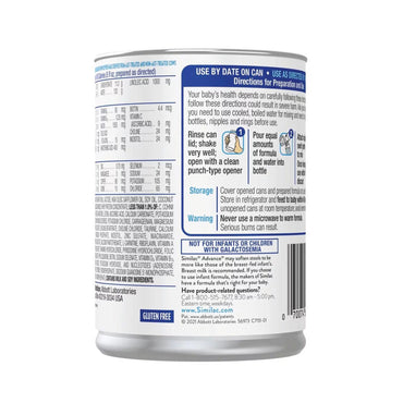 Similac® Advance® Infant Formula Unflavored 13 oz. Can Concentrate Iron (746698_EA)