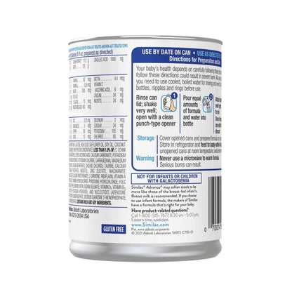 Similac® Advance® Infant Formula Unflavored 13 oz. Can Concentrate Iron (746698_EA)