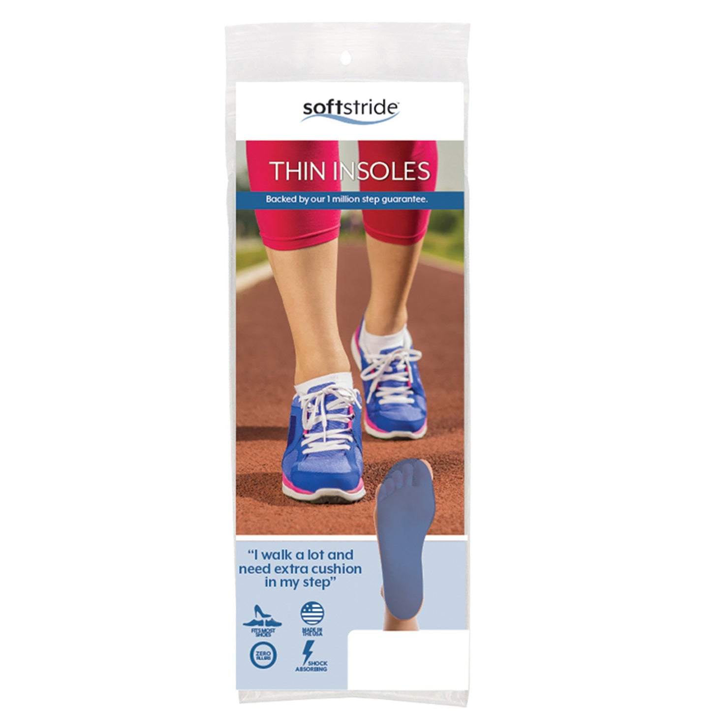 Soft Stride™ Thin Insole Insole Full Length Polymer Female 4 to 6 / Male 2 to 4 (1079675_EA)