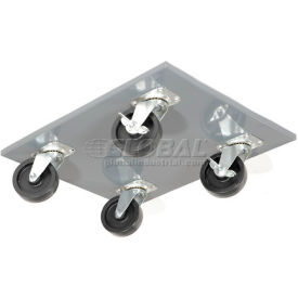 Global Industrial Premium Pedestal Dolly Base, 16"W x 20"D, Gray (WB607CP28)