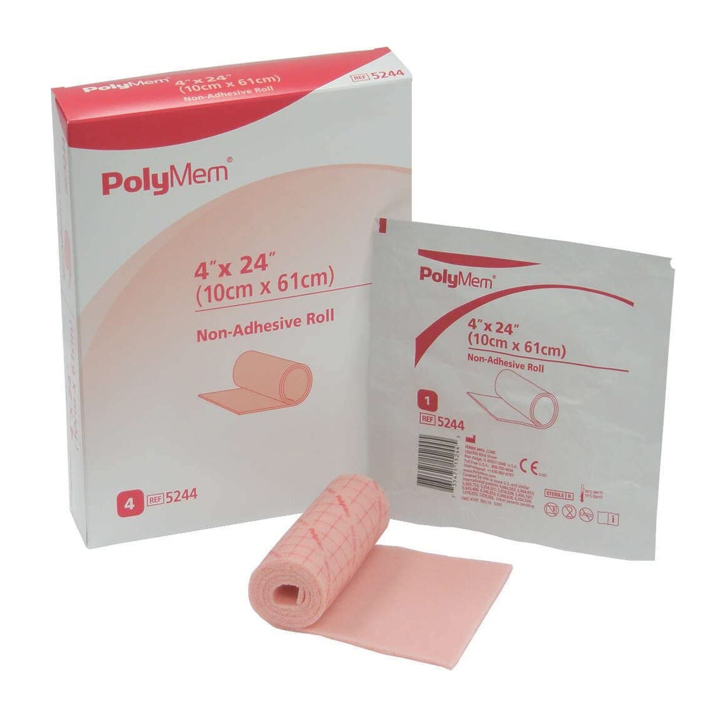 PolyMem® Foam Dressing 4 X 24 Inch Without Border Film Backing Nonadhesive Roll Sterile (293901_CS)