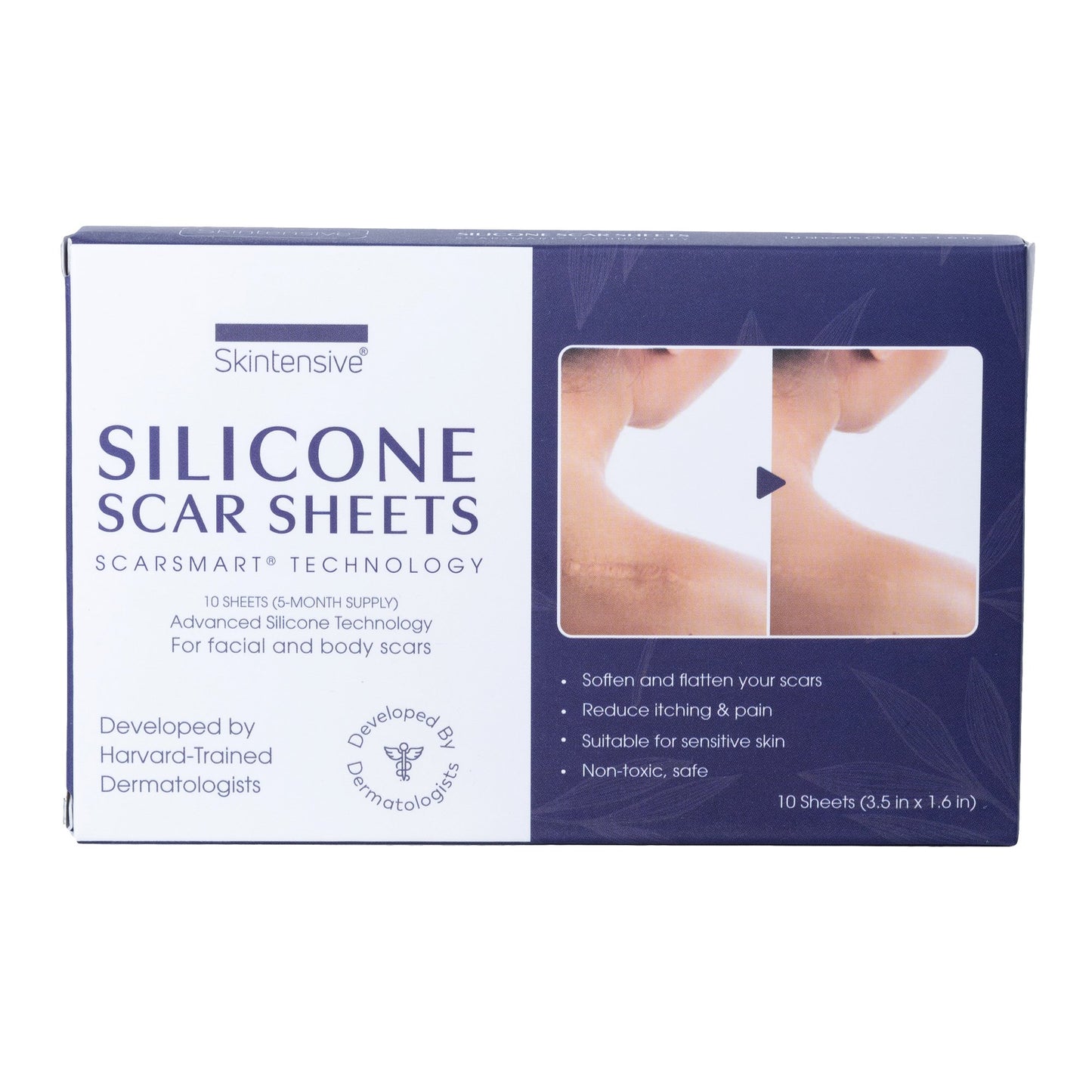 Skintensive® Silicone Skin Strip 1.6 X 3.5 Inch Rectangle NonSterile (1267994_BX)