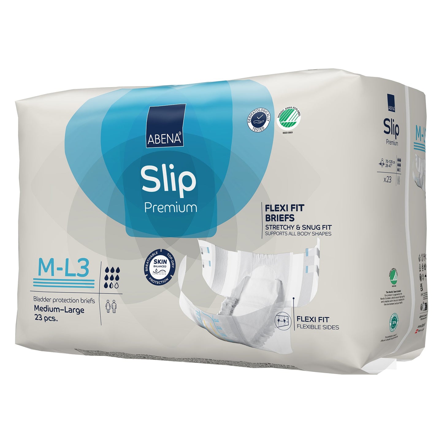 Abena Slip Flexi Fit Unisex Adult Incontinence Brief Medium / Large Disposable Heavy Absorbency (1246191_PK)