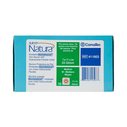Sur-Fit Natura® Stomahesive® Ostomy Barrier Moldable, Standard Wear Without Tape 45 mm Flange Sur-Fit Natura® System Hydrocolloid 7/8 to 1-1/4 Inch Opening (581640_BX)