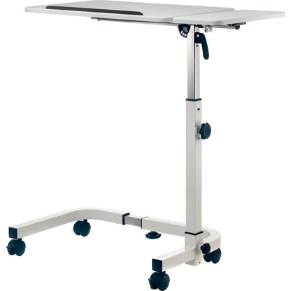 Global Industrial Tilting Adjustable Height Mobile Laptop Desk, 36"W, White (WB436966WG)