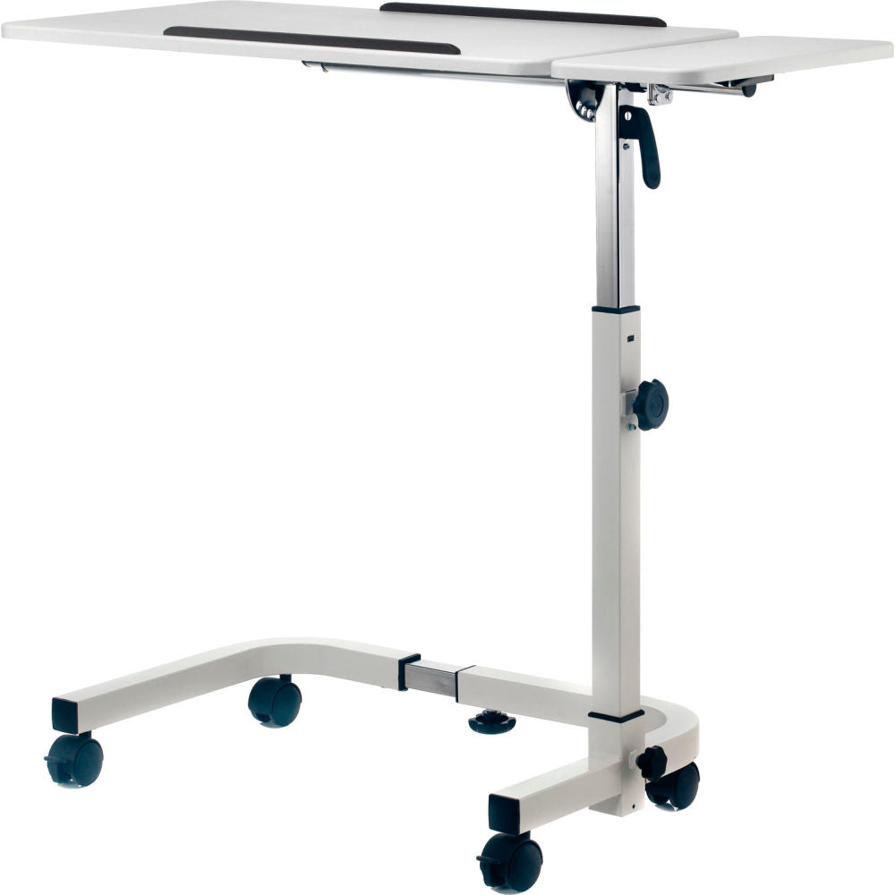 Global Industrial Tilting Adjustable Height Mobile Laptop Desk, 30"W, White (WB436966WH)