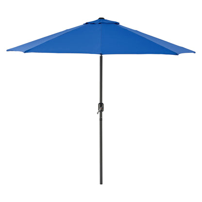Global Industrial Outdoor Umbrella with Tilt Mechanism, Olefin Fabric, 8-1/2'W, Blue (WB436970)