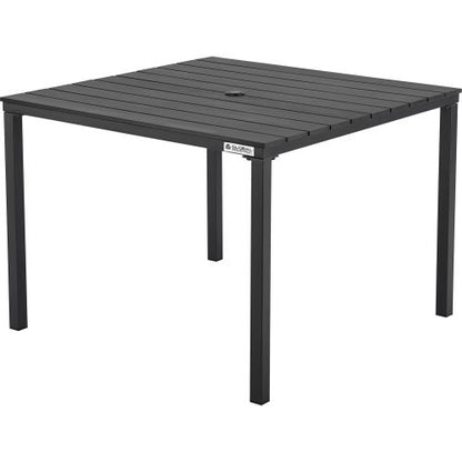 Global Industrial 40" Square Resin Outdoor Dining Table, Black (WB436983BK)