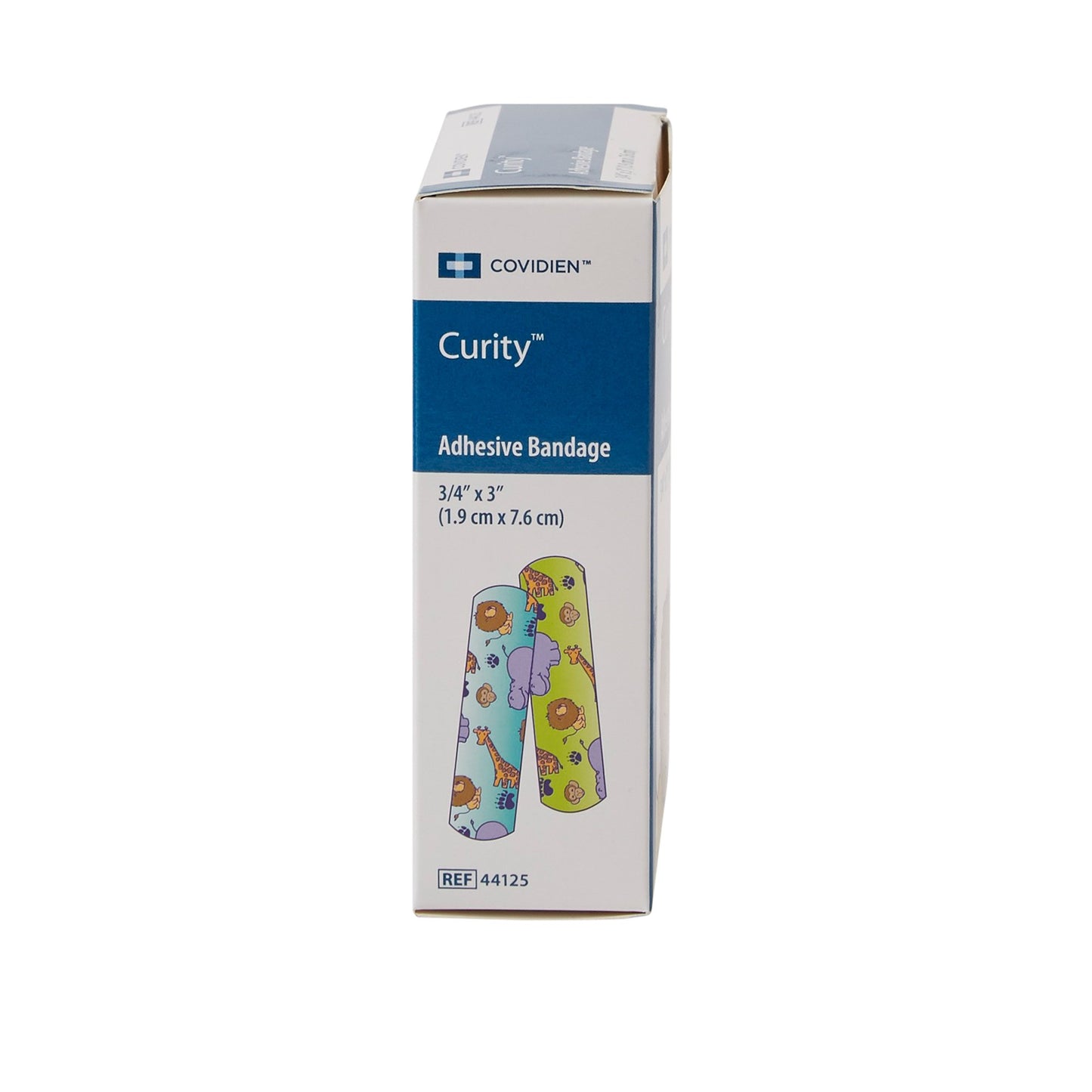 Curity™ Adhesive Strip 3/4 X 3 Inch Plastic Rectangle Kid Design (Zoo Animals) Sterile (867806_BX)