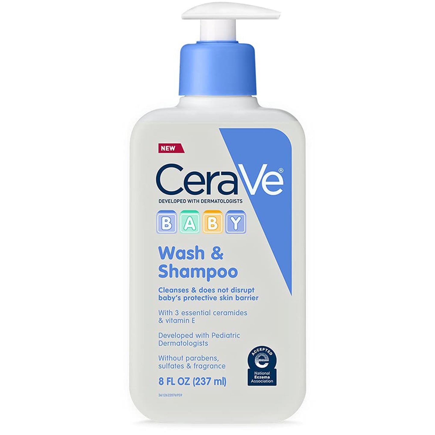 CeraVe® Baby Shampoo and Body Wash 8 oz. Pump Bottle Unscented (1230005_EA)