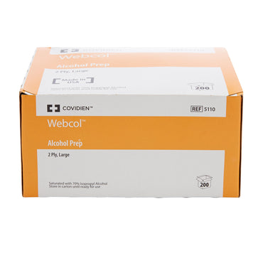 Webcol™ Alcohol Prep Pad 70% Strength Isopropyl Alcohol Individual Packet Large Sterile (188596_CS)